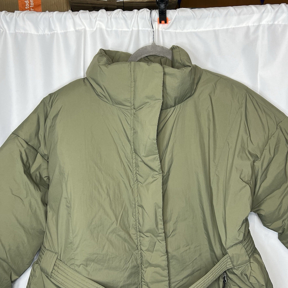 Columbia Women's Size 2X Ardenwood Novelty Down Parka Jacket Green Belt Winter - Picture 3 of 12